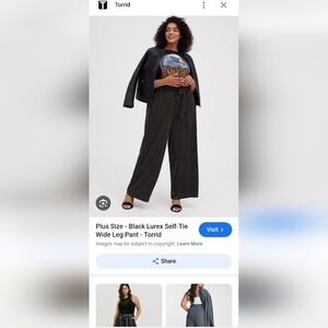 Torrid stretchy black with metallic silver pants